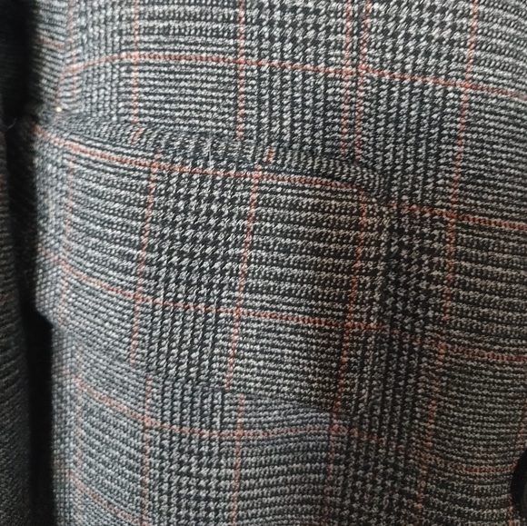 Zara Plaid Double Breasted Blazer SZ.M Gray - Picture 5 of 7